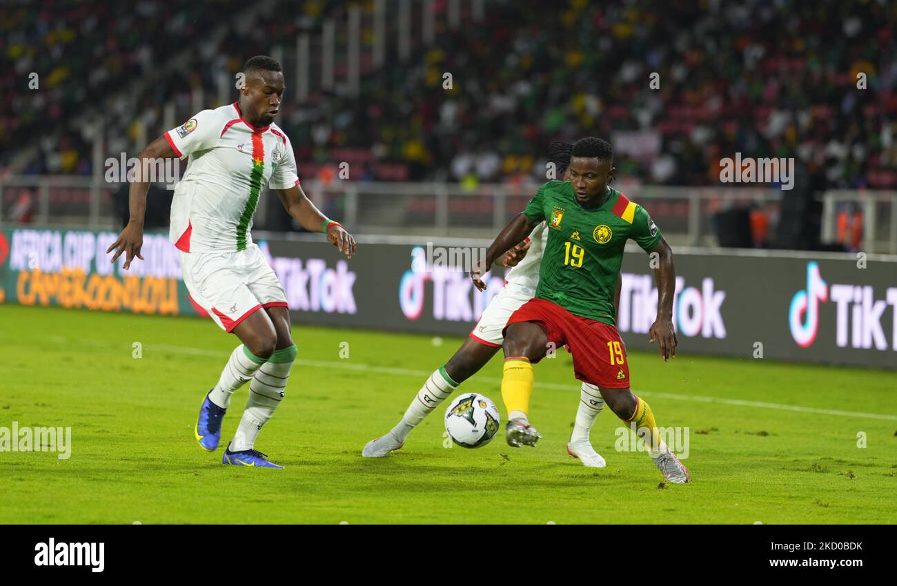 Collins Fai du Cameroun pendant le Cameroun contre le Burkina Faso, coupe africaine des nations, au stade Paul Biya sur 9 janvier 2022. (Photo par Ulrik Pedersen/NurPhoto) Banque D'Images