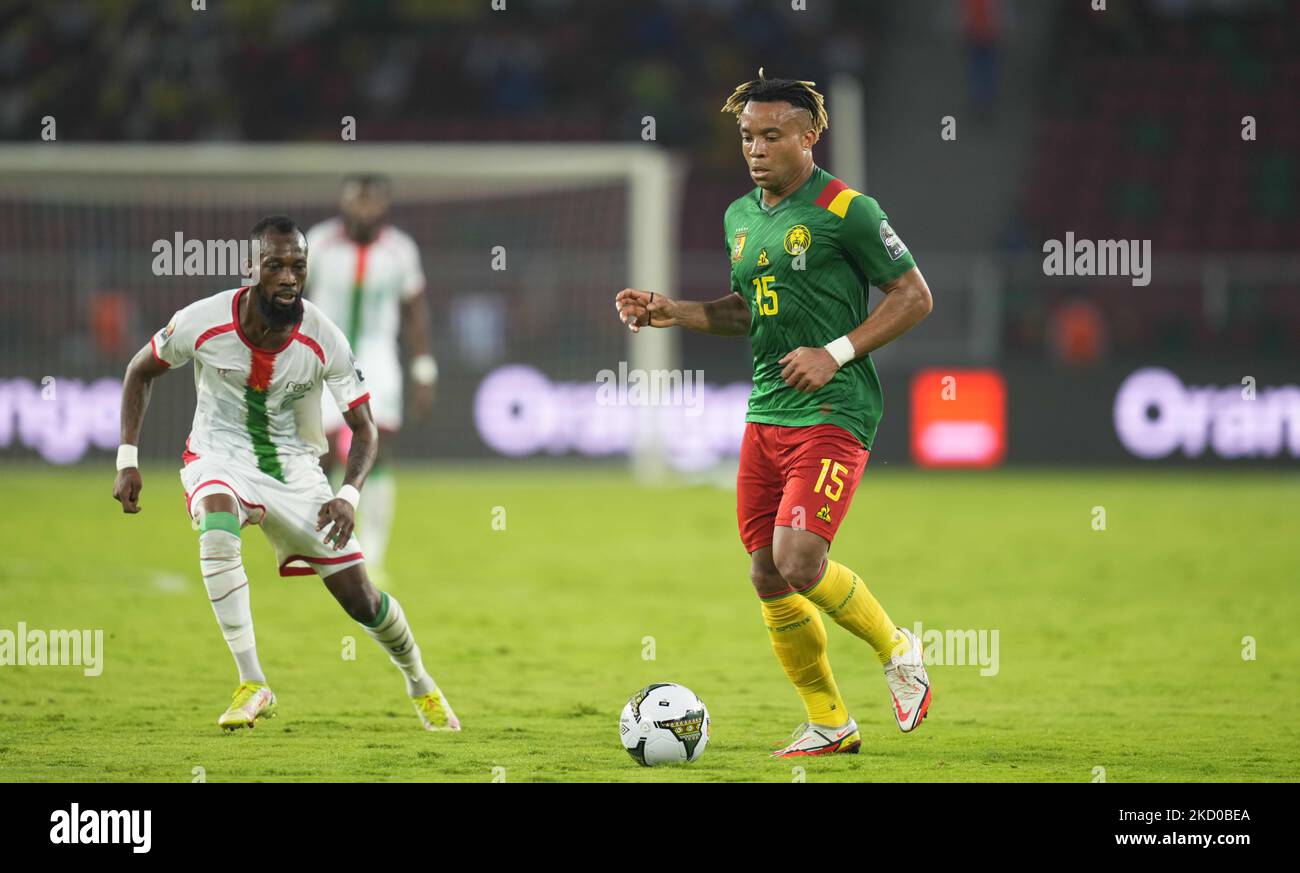 Pierre Kunde du Cameroun pendant le Cameroun contre le Burkina Faso, coupe africaine des Nations, au stade Paul Biya sur 9 janvier 2022. (Photo par Ulrik Pedersen/NurPhoto) Banque D'Images