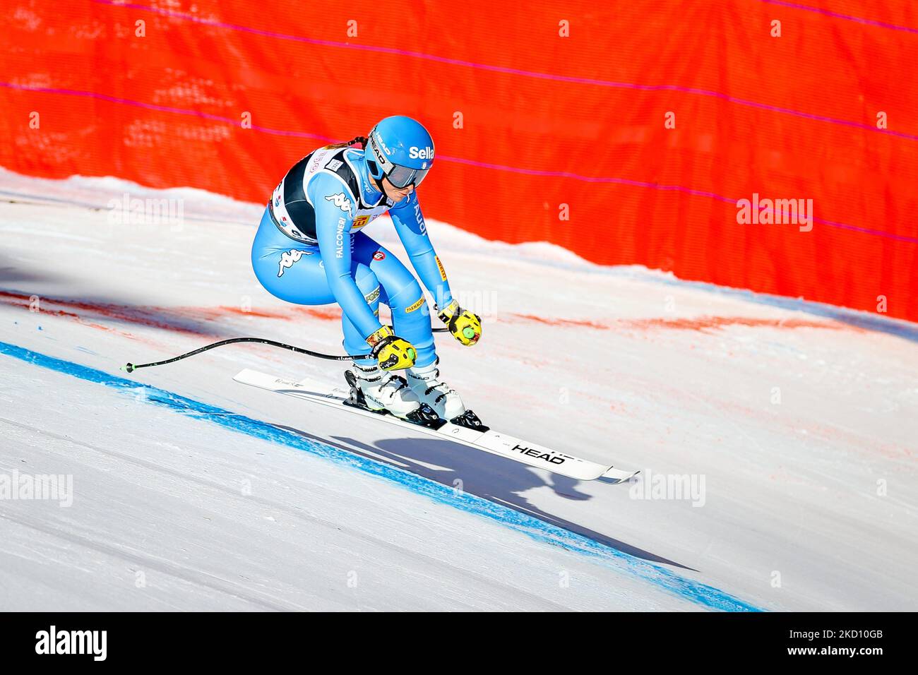 CURTONI Elena (ITA) en action pendant la course de ski alpin coupe du monde de ski 2022 FIS - la colline des femmes sur 22 janvier 2022 à la pente Olympia à Cortina d'Ampezzo, Italie (photo de Luca Tedeschi/LiveMedia/NurPhoto) Banque D'Images