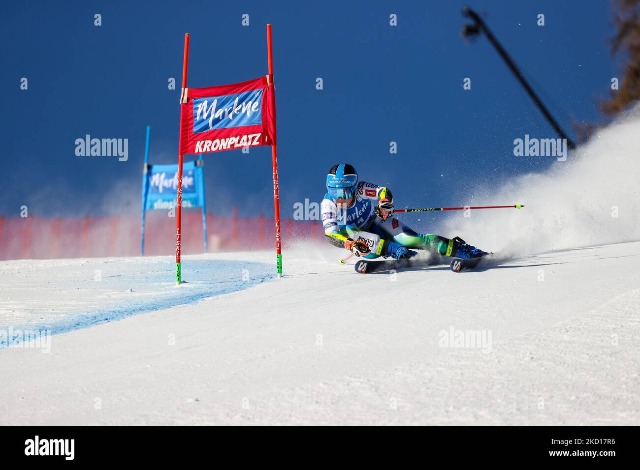 Meta HROVAT (SLO) pendant la course de ski alpin coupe du monde de ski 2022 FIS - femmes Slalom géant sur 25 janvier 2022 sur le versant Erta à Kronplatz, Italie (photo de Luca Tedeschi/LiveMedia/NurPhoto) Banque D'Images