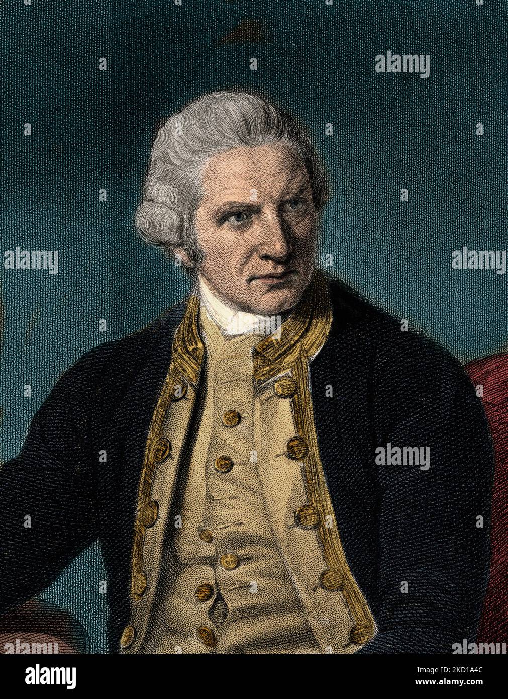 James Cook 1728-1779 - gravure - 19th siècle Banque D'Images