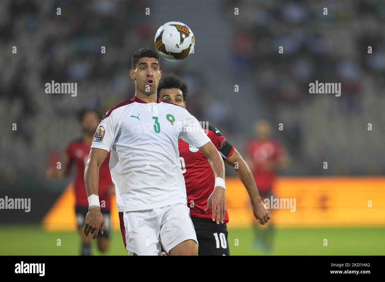 Adam Masina du Maroc au Maroc contre l'Egypte, coupe africaine des Nations, au stade Ahmadou Ahidjo sur 30 janvier 2022. (Photo par Ulrik Pedersen/NurPhoto) Banque D'Images