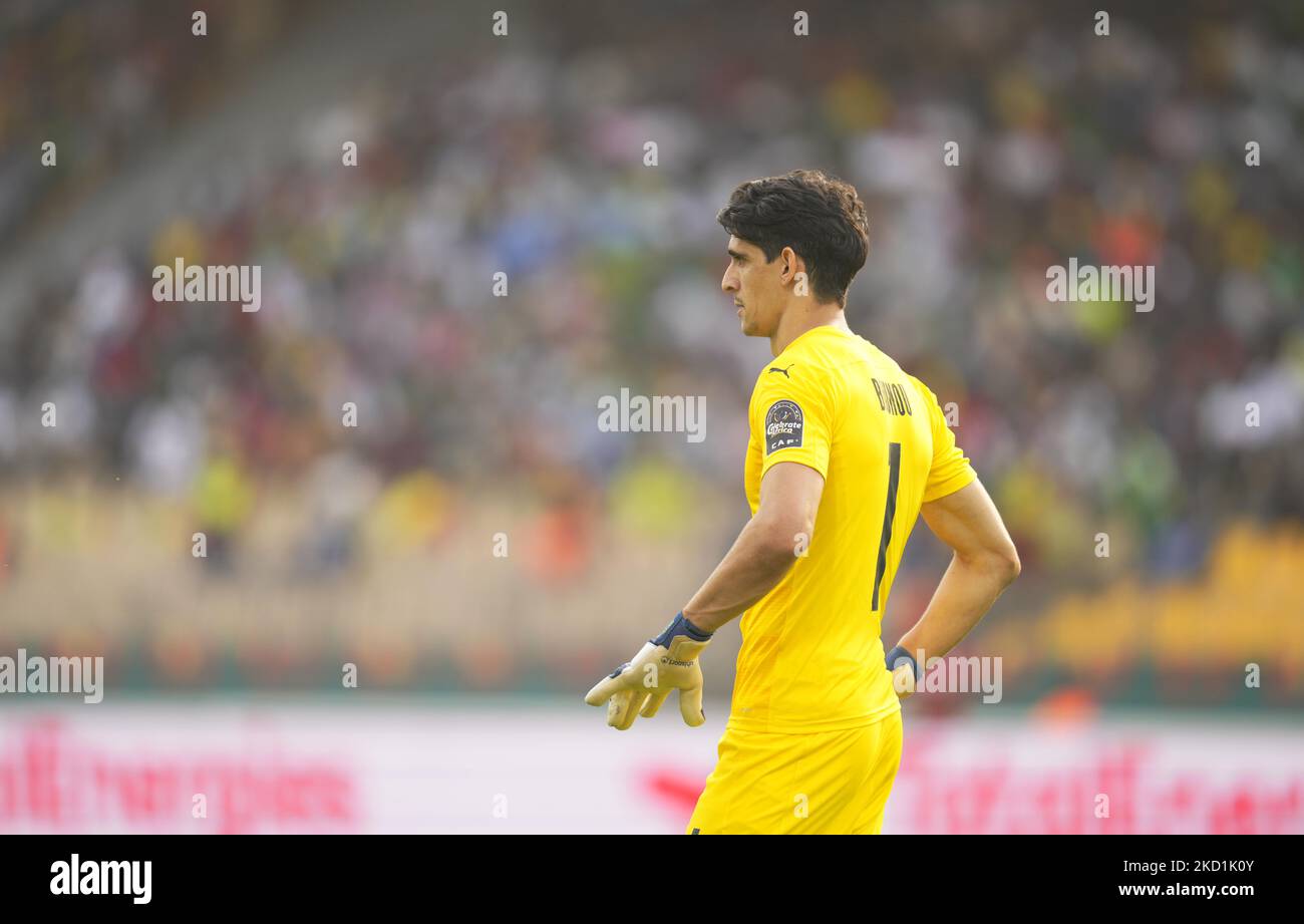 Yassine Bounou du Maroc pendant le Maroc contre l'Egypte, coupe africaine des nations, au stade Ahmadou Ahidjo sur 30 janvier 2022. (Photo par Ulrik Pedersen/NurPhoto) Banque D'Images