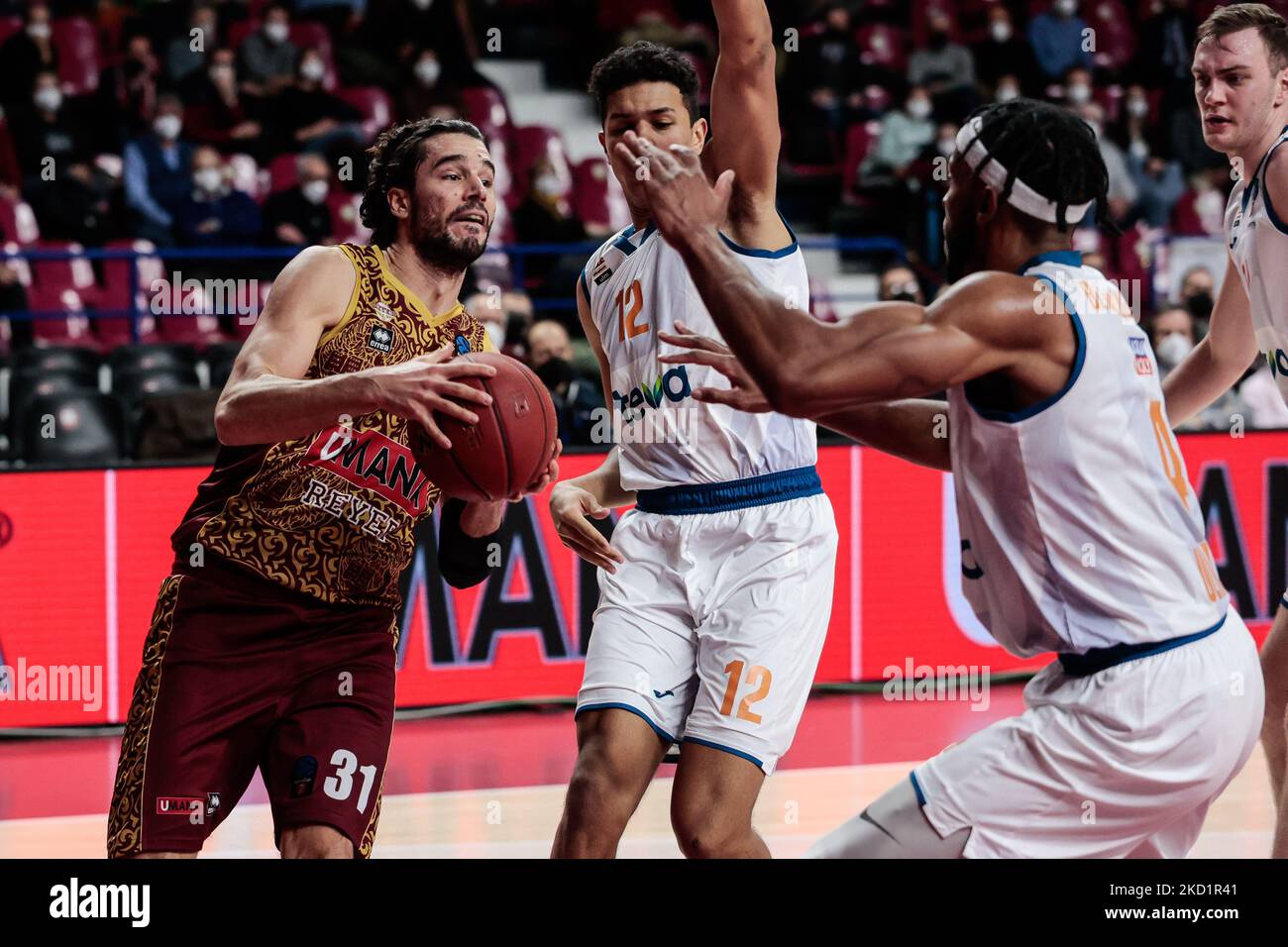 Michele Vitali (Umana Reyer Venezia) pendant le Championnat de basket-ball Eurocup Umana Reyer Venezia contre Ratiopharm Ulm sur 02 février 2022 au Palasport Taliercio à Venise, Italie (photo de Mattia Radoni/LiveMedia/NurPhoto) Banque D'Images