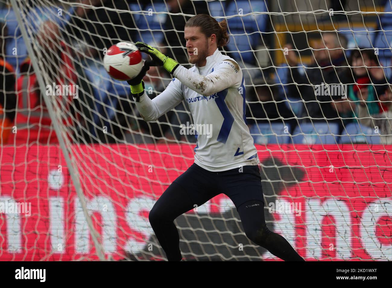 Ben Killip se réchauffe lors du match de la FA Cup entre Crystal Palace et Hartlepool United à Selhurst Park, Londres, le samedi 5th février 2022. (Photo de Mark Fletcher/MI News/NurPhoto) Banque D'Images