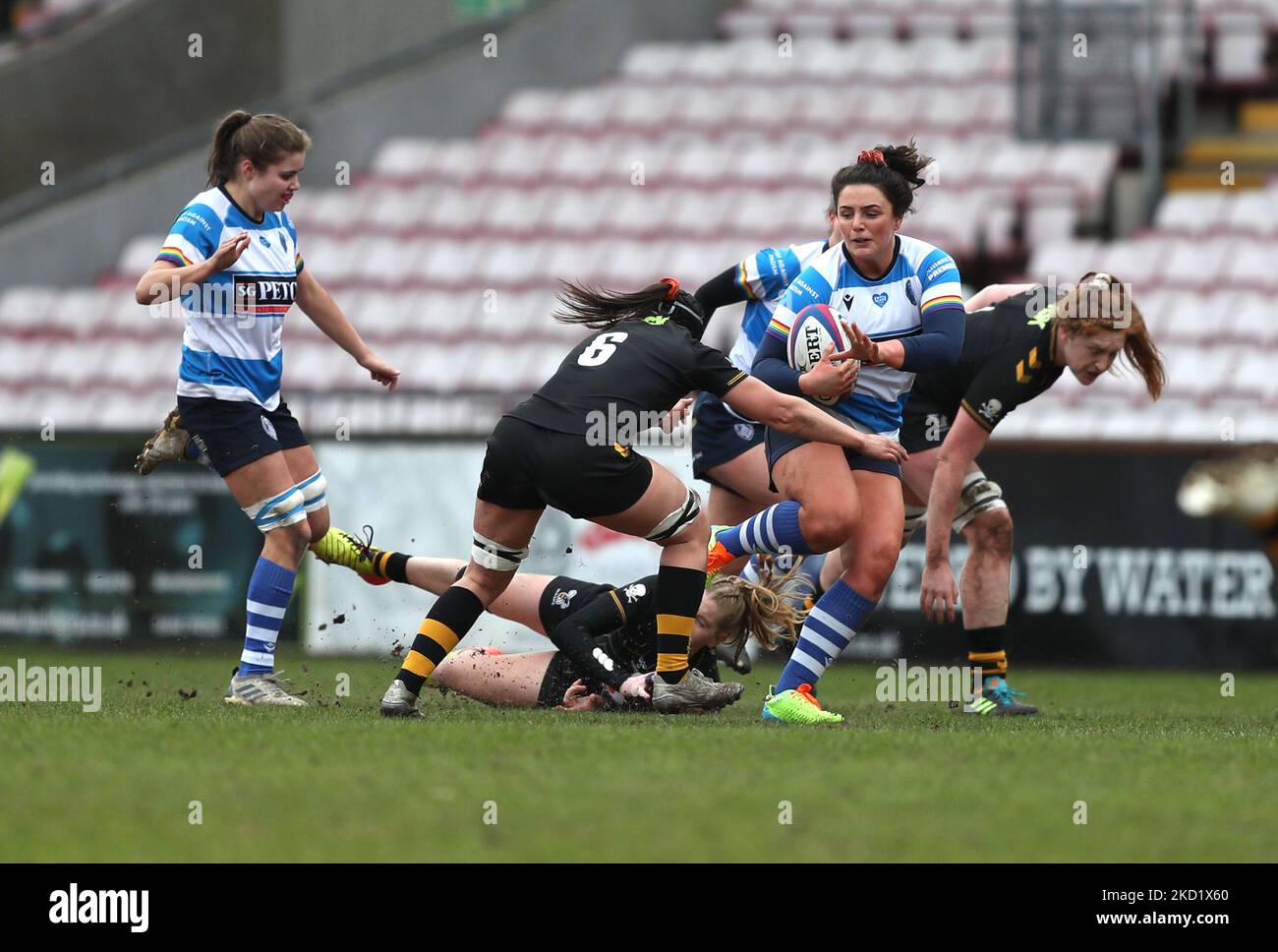 Holly Thorpe du DMP Durham Sharkseen DMP Durham Sharks et London Wasps à la Northern Echo Arena, Darlington, le samedi 5th février 2022. (Photo de Chris Booth/MI News/NurPhoto) Banque D'Images