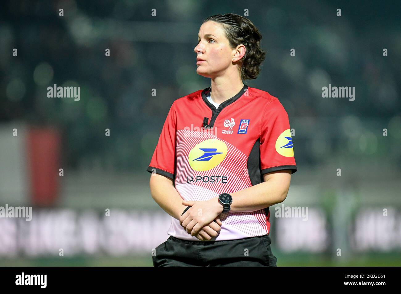 L'arbitre du match Aurelie Goizeleau pendant le match de rugby six Nations 2022 six Nations de moins de 20 ans - Italie contre Angleterre sur 11 février 2022 au stade Monigo à Trévise, Italie (photo par Ettore Griffoni/LiveMedia/NurPhoto) Banque D'Images