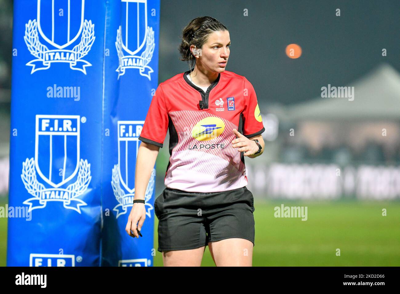 L'arbitre du match Aurelie Goizeleau pendant le match de rugby six Nations 2022 six Nations de moins de 20 ans - Italie contre Angleterre sur 11 février 2022 au stade Monigo à Trévise, Italie (photo par Ettore Griffoni/LiveMedia/NurPhoto) Banque D'Images