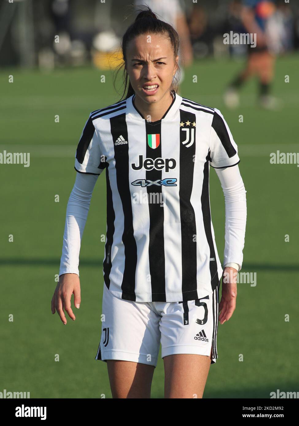 Julia Grosso (Juventus Women) pendant le match de football italien coppa Italia Women FC Juventus vs Inter - FC Internazionale on 13 février 2022 au centre de formation de Juventus à Turin, Italie (photo de Claudio Benedetto/LiveMedia/NurPhoto) Banque D'Images