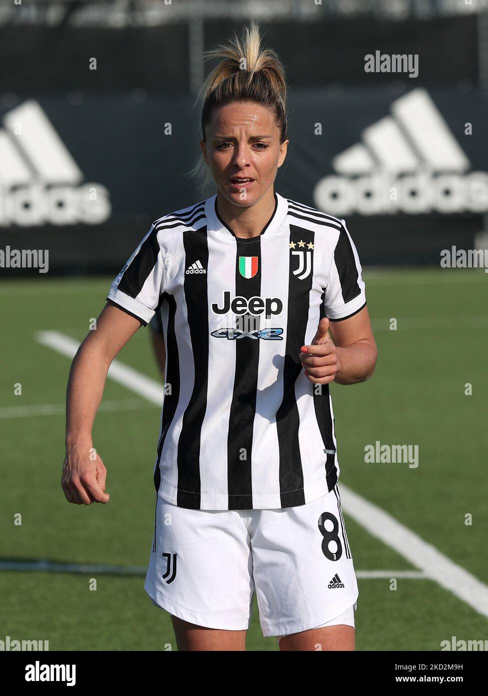 Martina Rorucci (Juventus Women) pendant le match de football italien Coppa Italia Women FC Juventus vs Inter - FC Internazionale on 13 février 2022 au centre de formation de Juventus à Turin, Italie (photo de Claudio Benedetto/LiveMedia/NurPhoto) Banque D'Images