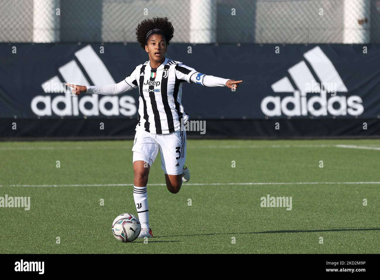 Sara Gama (Juventus Women) pendant le match de football italien coppa Italia Women FC Juventus vs Inter - FC Internazionale on 13 février 2022 au centre de formation de Juventus à Turin, Italie (photo par Claudio Benedetto/LiveMedia/NurPhoto) Banque D'Images