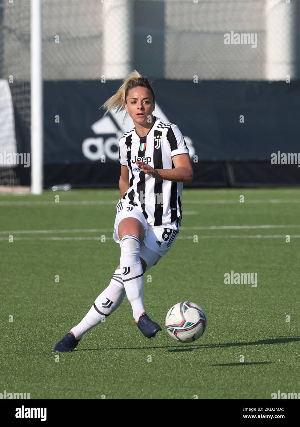 Martina Rorucci (Juventus Women) pendant le match de football italien Coppa Italia Women FC Juventus vs Inter - FC Internazionale on 13 février 2022 au centre de formation de Juventus à Turin, Italie (photo de Claudio Benedetto/LiveMedia/NurPhoto) Banque D'Images