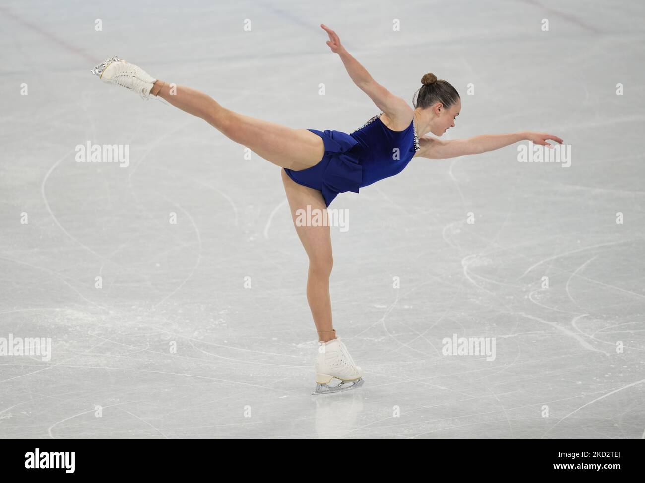 Mariah Bell des États-Unis au patinage artistique, Jeux Olympiques d'hiver de 2022 à Beijing, Stade intérieur de la capitale sur 15 février 2022 à Beijing, Chine. (Photo par Ulrik Pedersen/NurPhoto) Banque D'Images