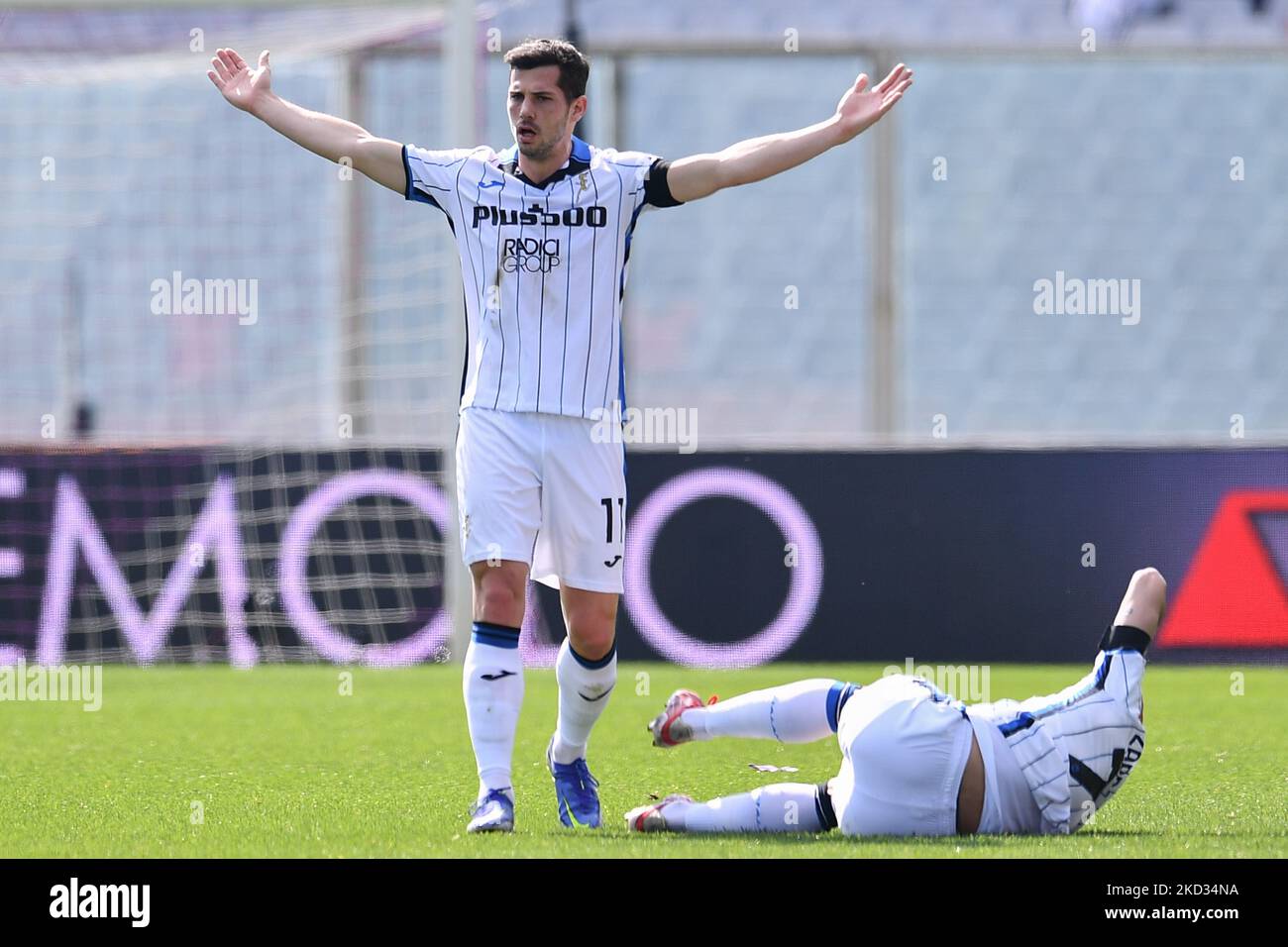 Déception de Remo Freuler (Atalanta BC) pendant le football italien série A match ACF Fiorentina vs Atalanta BC sur 20 février 2022 au stade Artemio Franchi à Florence, Italie (photo de Lisa Guglielmi/LiveMedia/NurPhoto) Banque D'Images