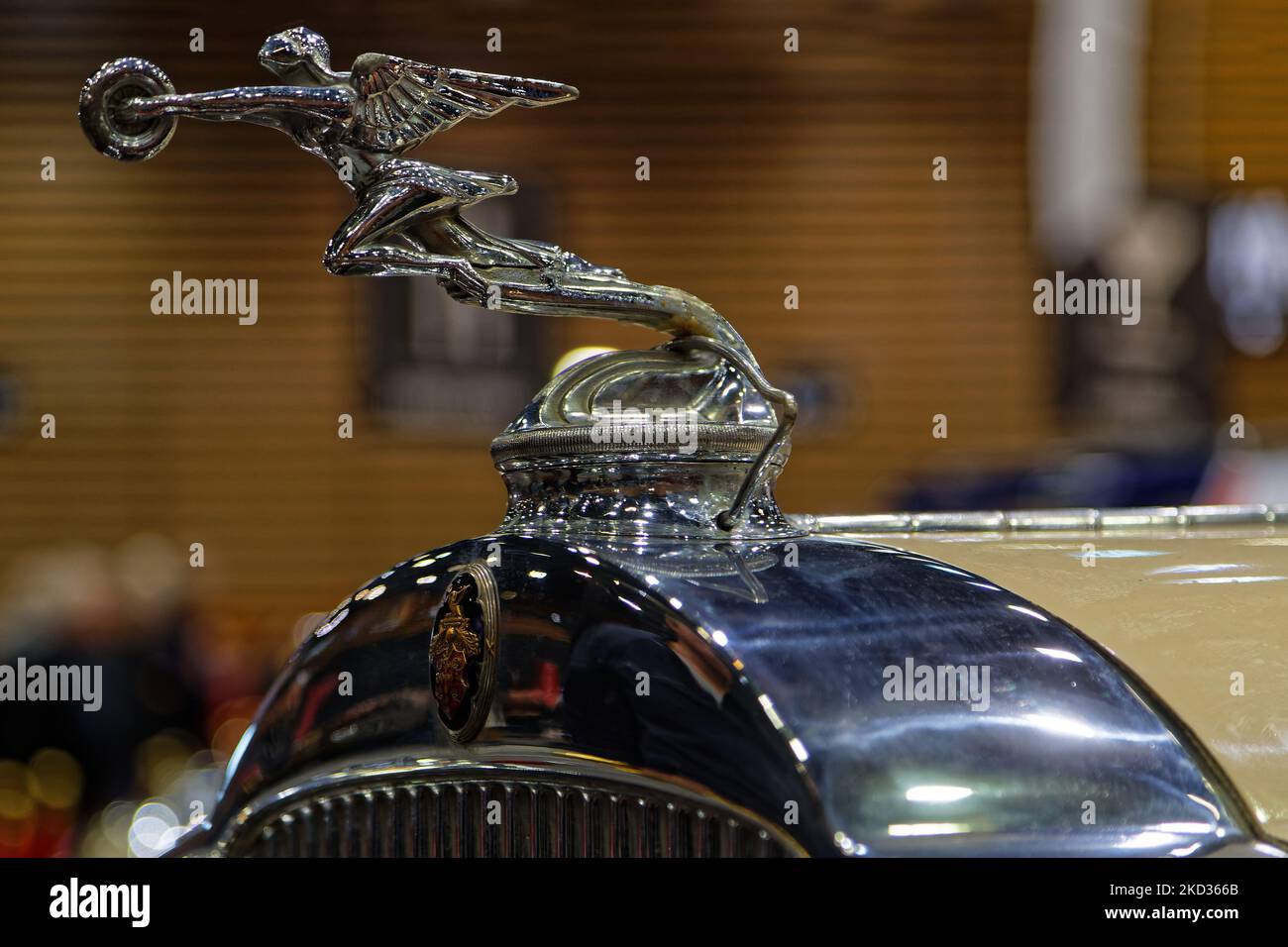 LYON, FRANCE, 4 novembre 2022 : décorations de calandria pour voitures anciennes au salon de l'automobile Epoq'Auto. L'exposition se tient à Eurexpo chaque année avec plus Banque D'Images