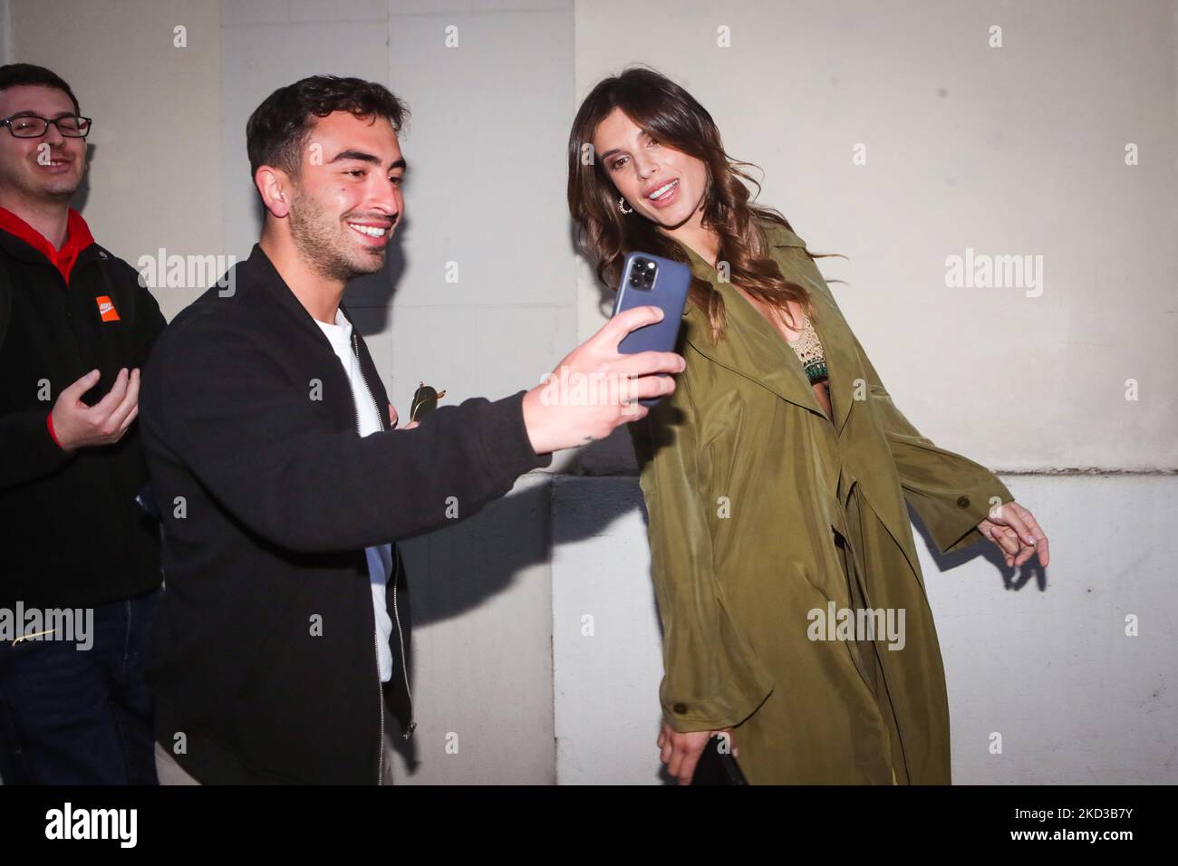 Elisabetta Canalis arrive au défilé de mode Alberta Ferretti pendant la semaine de la mode de Milan automne/hiver 2022/2023 sur 23 février 2022 à Milan, Italie. (Photo par Mairo Cinquetti/NurPhoto) Banque D'Images