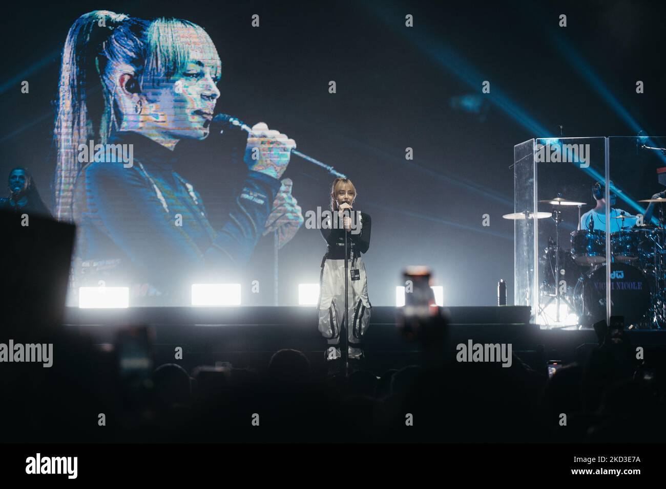 Concert Nicki Nicole à Las Ventas, sur 25 février 2022, sur la Plaza de Toros de Las Ventas, Madrid, Espagne. (Photo de Jon Imanol Reino/NurPhoto) Banque D'Images