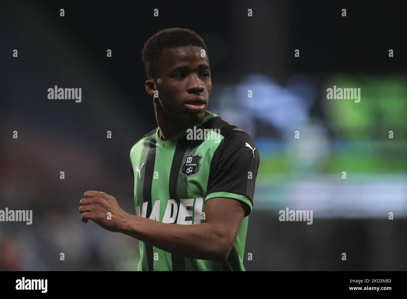 Hamed Traore (Sassuolo) pendant le football italien série A match US Sassuolo vs ACF Fiorentina sur febbraio 26, 2022 au stade MAPEI à Reggio Emilia, Italie (photo par Massimiliano Carnabuci/LiveMedia/NurPhoto) Banque D'Images