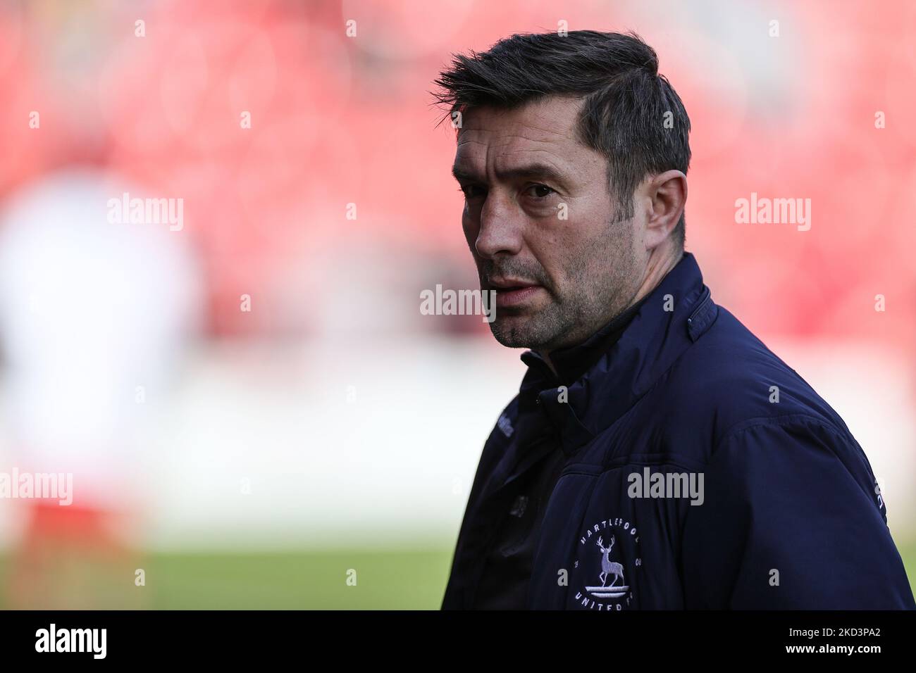 Graeme Lee, responsable de Hartlepool United avant le match de la Sky Bet League 2 entre Walsall et Hartlepool United au stade Banks, Walsall, le samedi 26th février 2022. (Photo de James HolyOak/MI News/NurPhoto) Banque D'Images