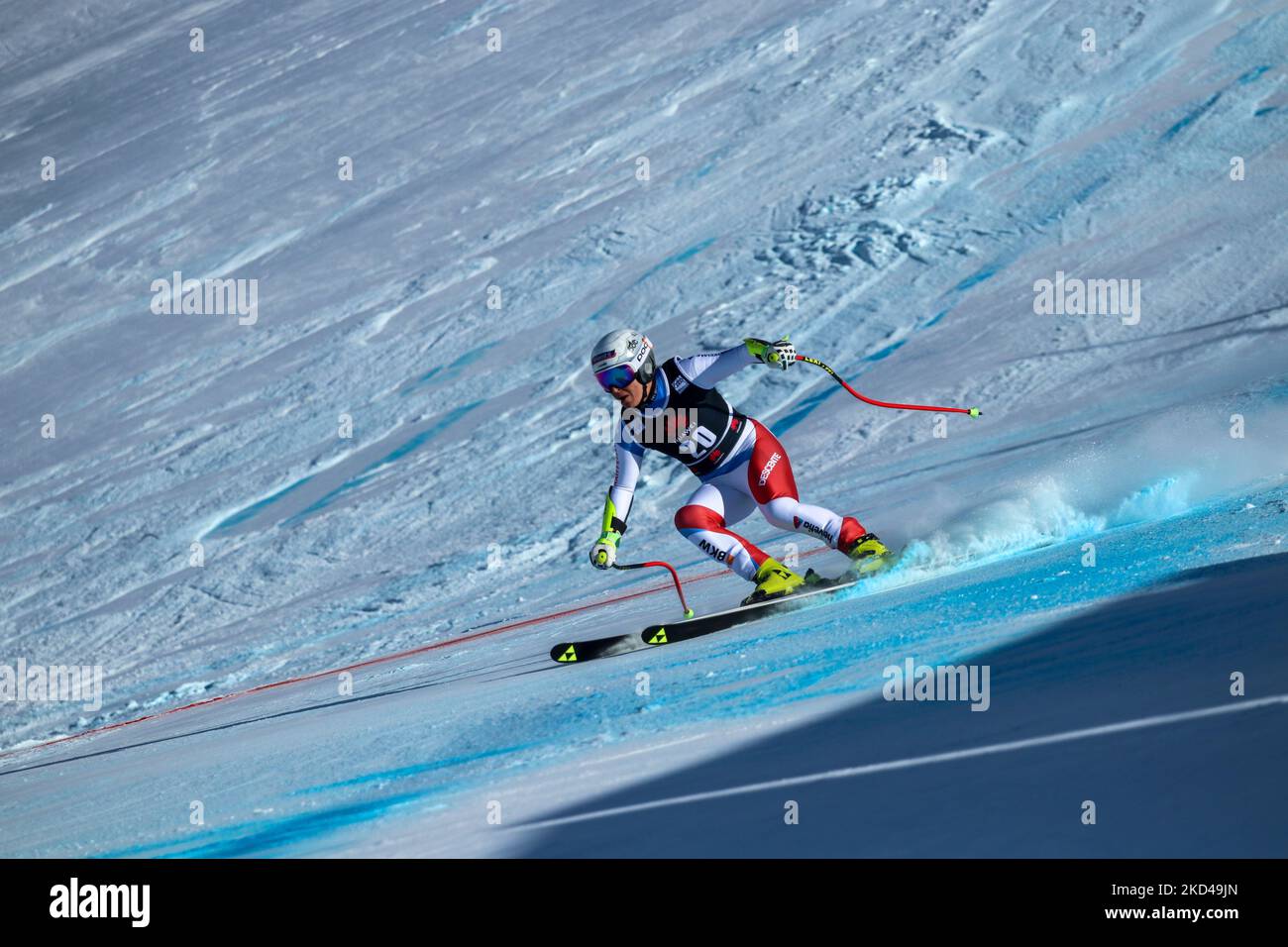 Jasmine Flury (SUI) pendant la course de ski alpin 2022 coupe du monde de ski FIS - femmes Super G sur 05 mars 2022 au Lenzerheide - Canton de Grigioni à Lenzerheide, Italie (photo de Tommaso Berardi/LiveMedia/NurPhoto) Banque D'Images