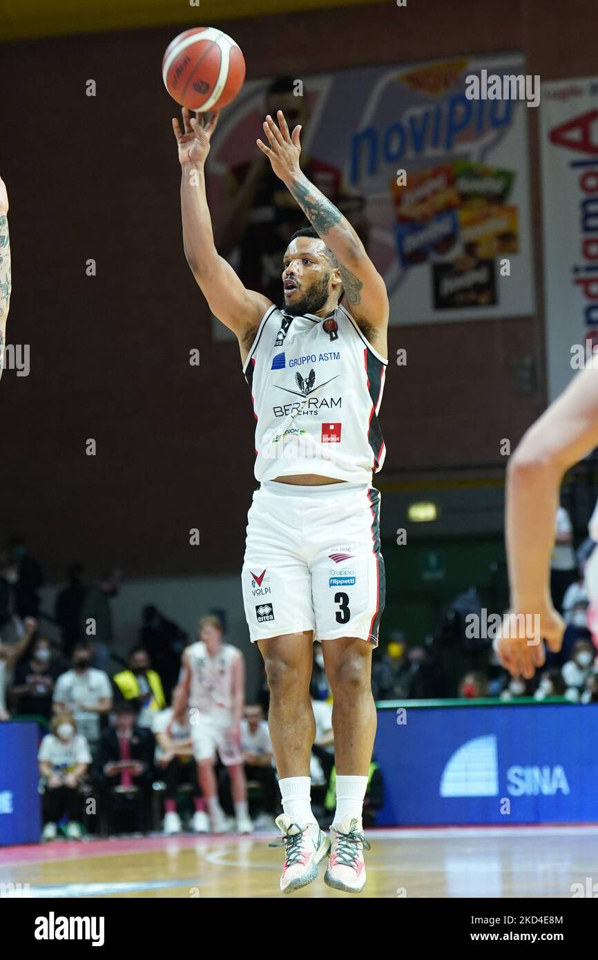 Chris Wright (Bertram Derthona Tortona) pendant le championnat italien de basket-ball A série Bertram Derthona Tortona vs Un X Armani Exchange Milano sur 06 mars 2022 au PalaFerraris à Casale Monferrato, Italie (photo de Simone Lucarelli/LiveMedia/NurPhoto) Banque D'Images