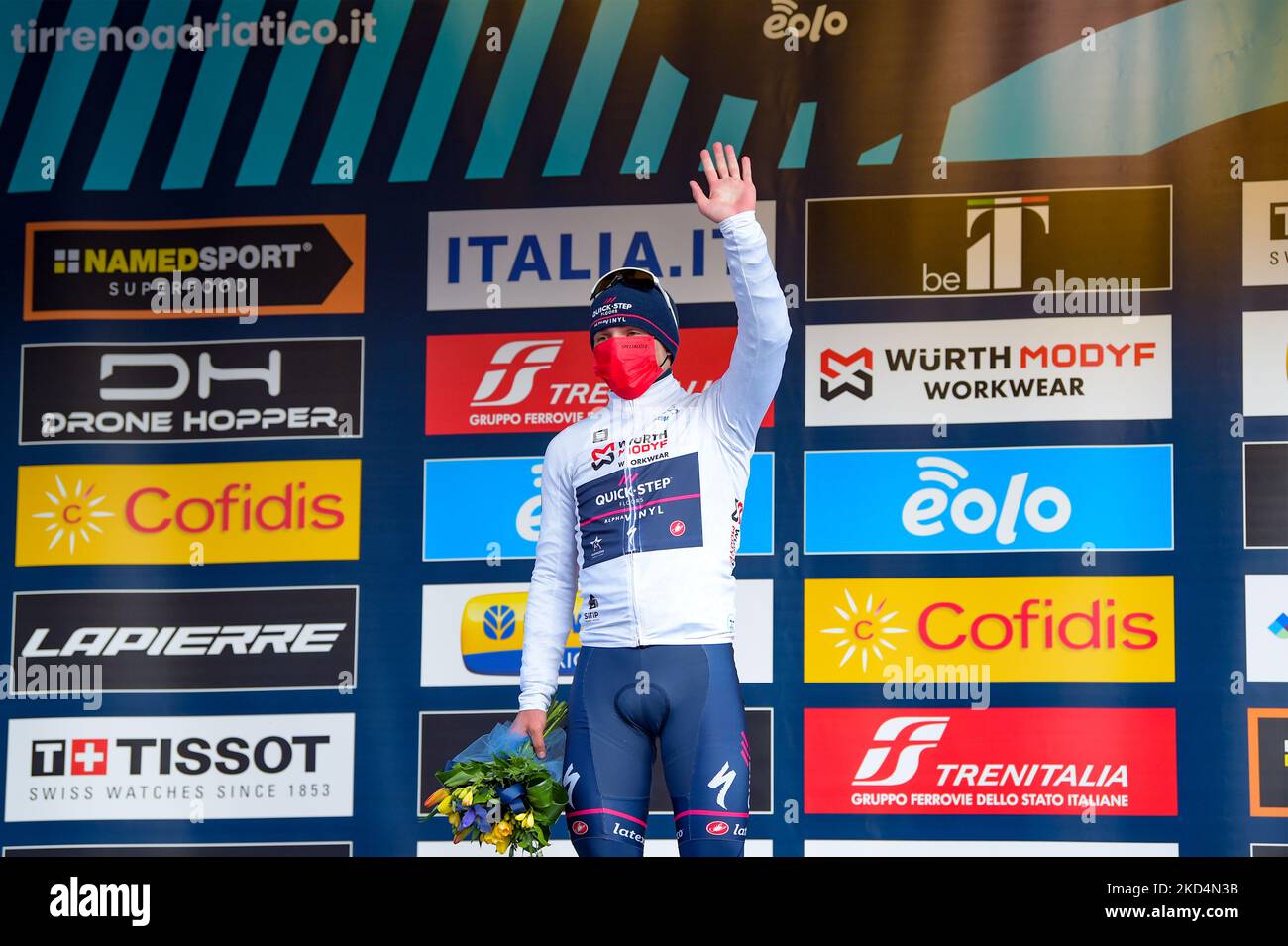 La troisième étape du Tirreno Adriatica de Murlo à Terni, gagnée par Ewan Caleb. À Terni, 9 mars 2022. (Photo de Riccardo Fabi/NurPhoto) Banque D'Images