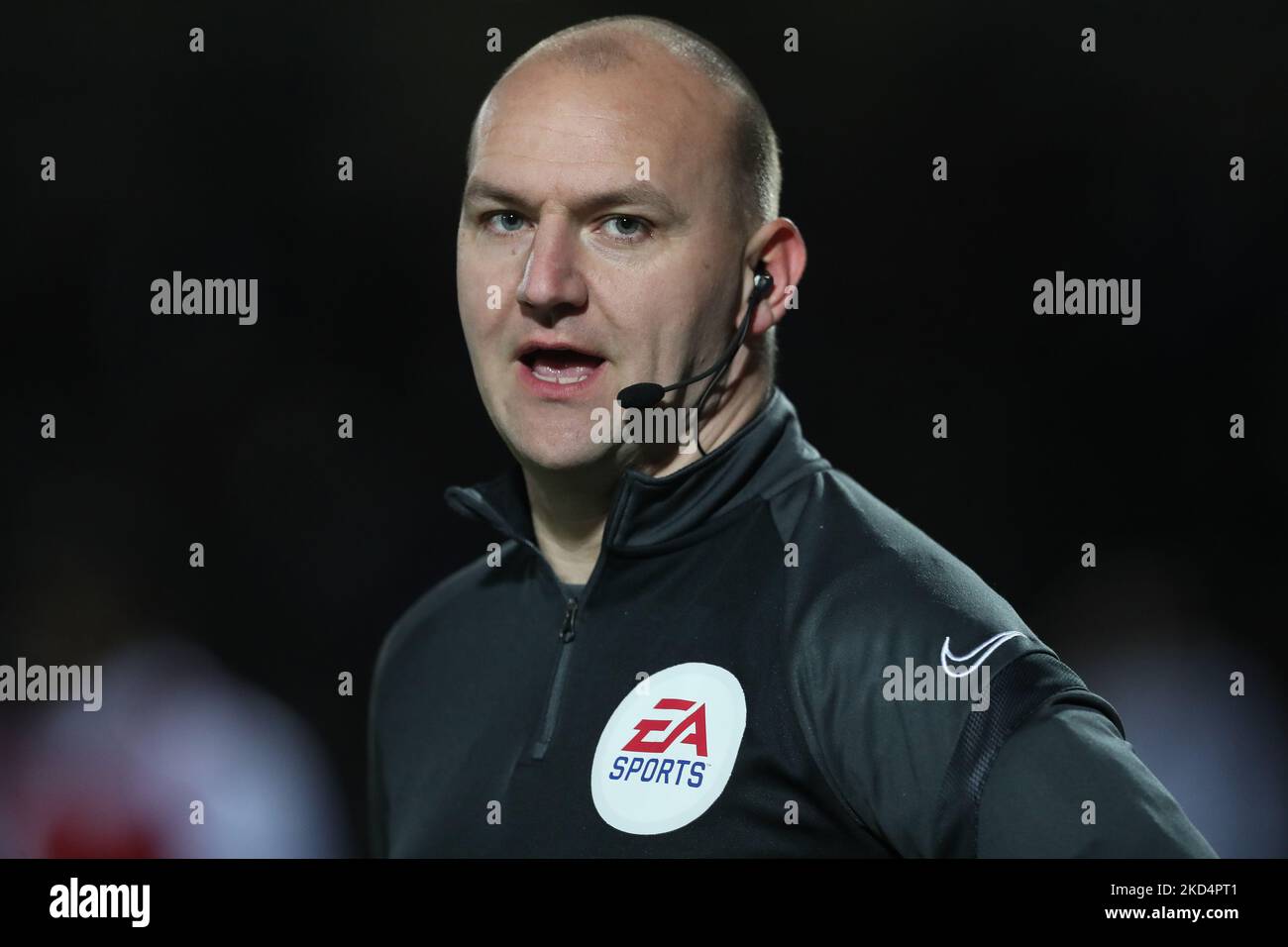 Arbitre Bobby Madley lors du match de Trophée EFL entre Hartlepool United et Rotherham United à Victoria Park, Hartlepool, le mercredi 9th mars 2022.(photo de Mark Fletcher/MI News/NurPhoto) Banque D'Images