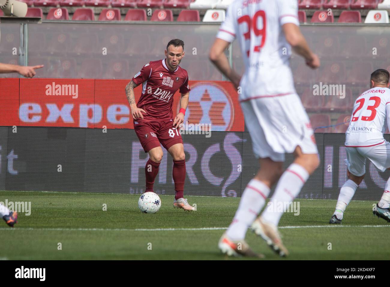 Lombardi Cristiano reggina portrait pendant le football italien série B Match Reggina 1914 vs AC Pérouse sur 12 mars 2022 au Stadio Oreste Granillo à Reggio Calabria, Italie (photo de Valentina Giannettoni/LiveMedia/NurPhoto) Banque D'Images