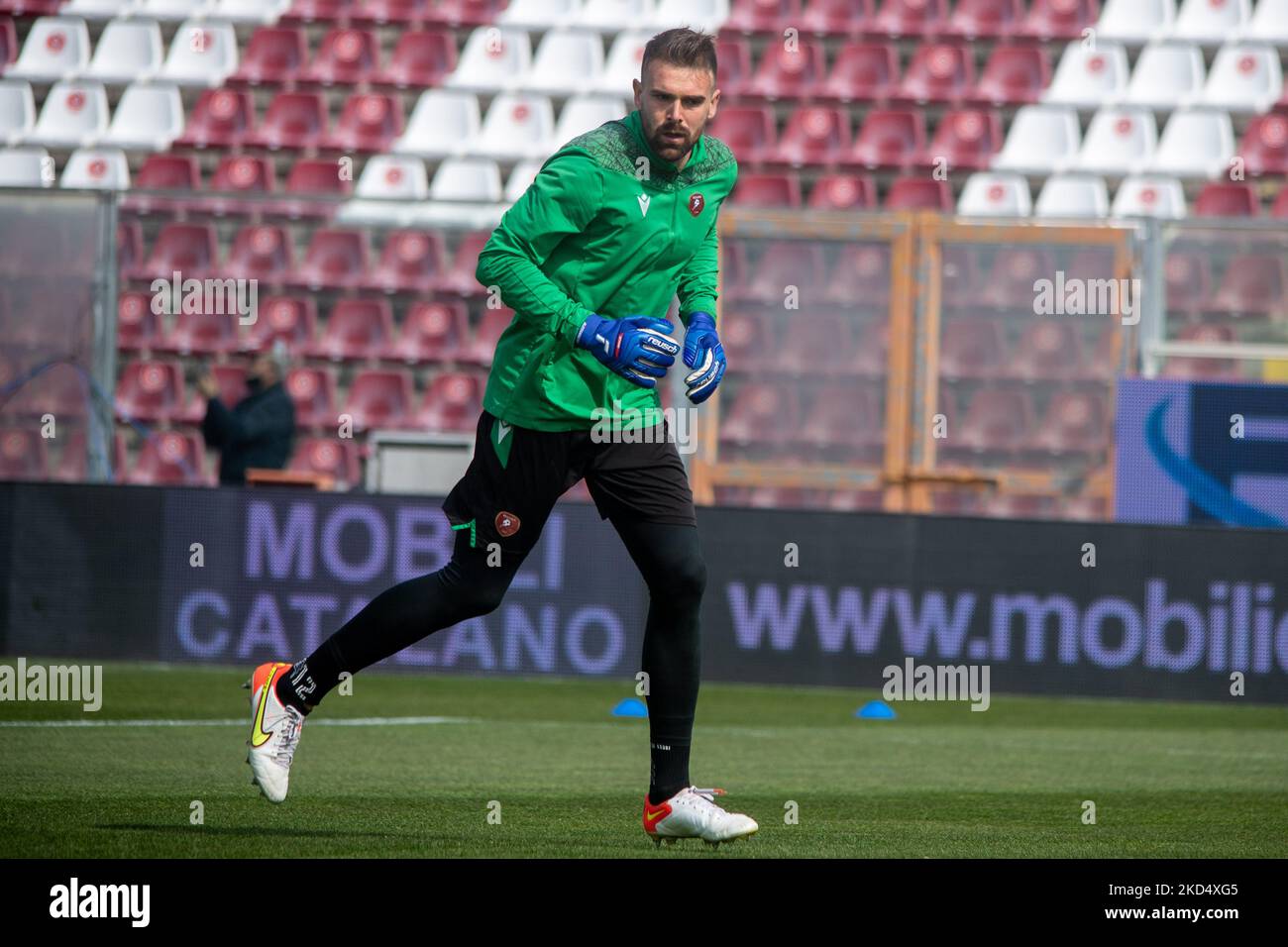 Micai Alessandro se ver pendant le match italien de football série B Reggina 1914 vs AC Pérouse sur 12 mars 2022 au Stadio Oreste Granillo à Reggio Calabria, Italie (photo de Valentina Giannettoni/LiveMedia/NurPhoto) Banque D'Images