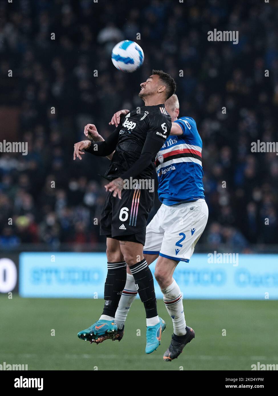 Danilo pendant la série Un match entre Sampdoria et Juventus à Gênes, sur 12 mars 2022 (photo de Loris Roselli/NurPhoto) Banque D'Images