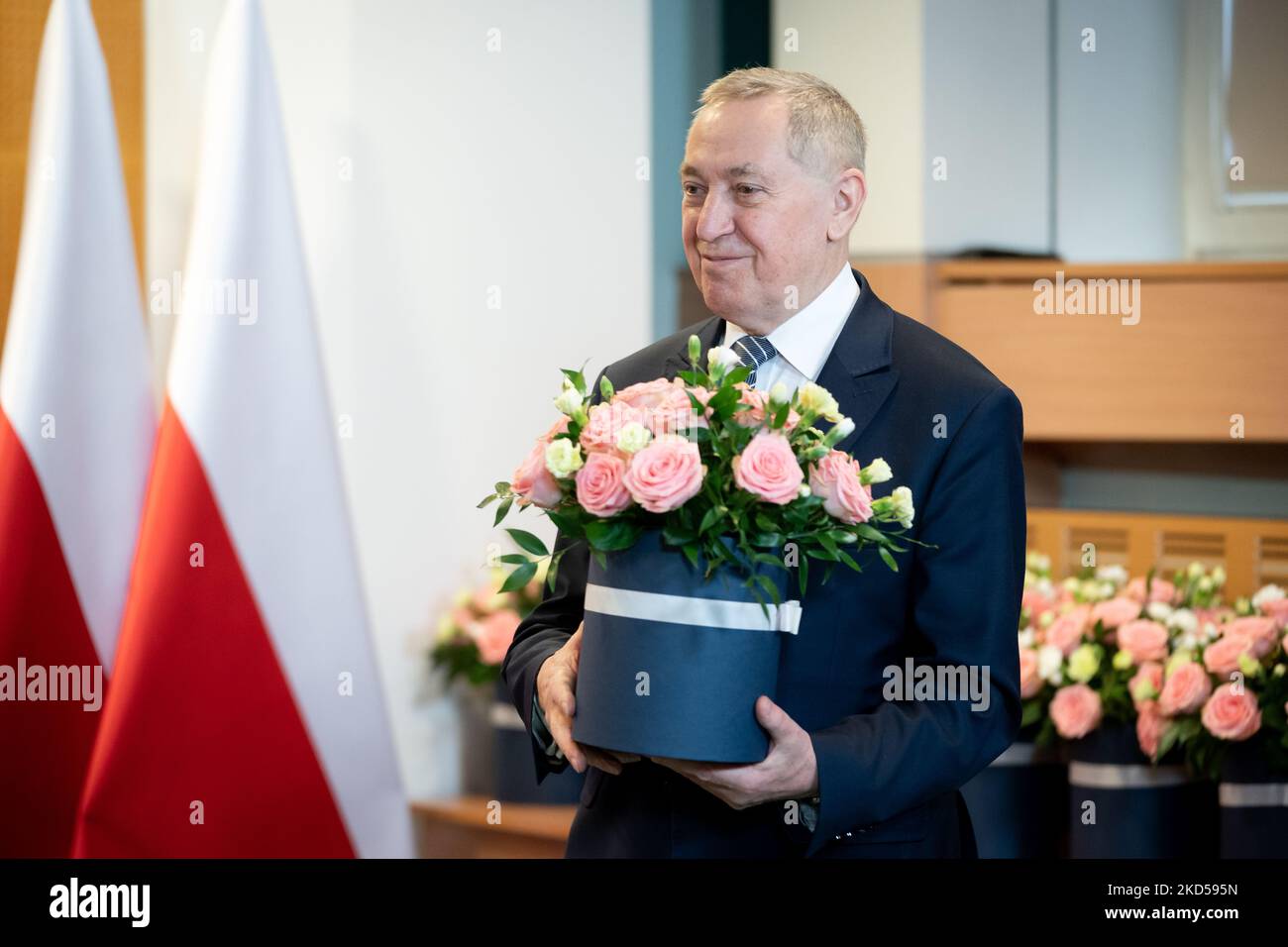 Henryk Kowalczyk, vice-Premier ministre polonais, lors de l'inauguration du Conseil des femmes pour l'agriculture, à Varsovie, en Pologne, le 8 mars 2022 (photo de Mateusz Wlodarczyk/NurPhoto) Banque D'Images