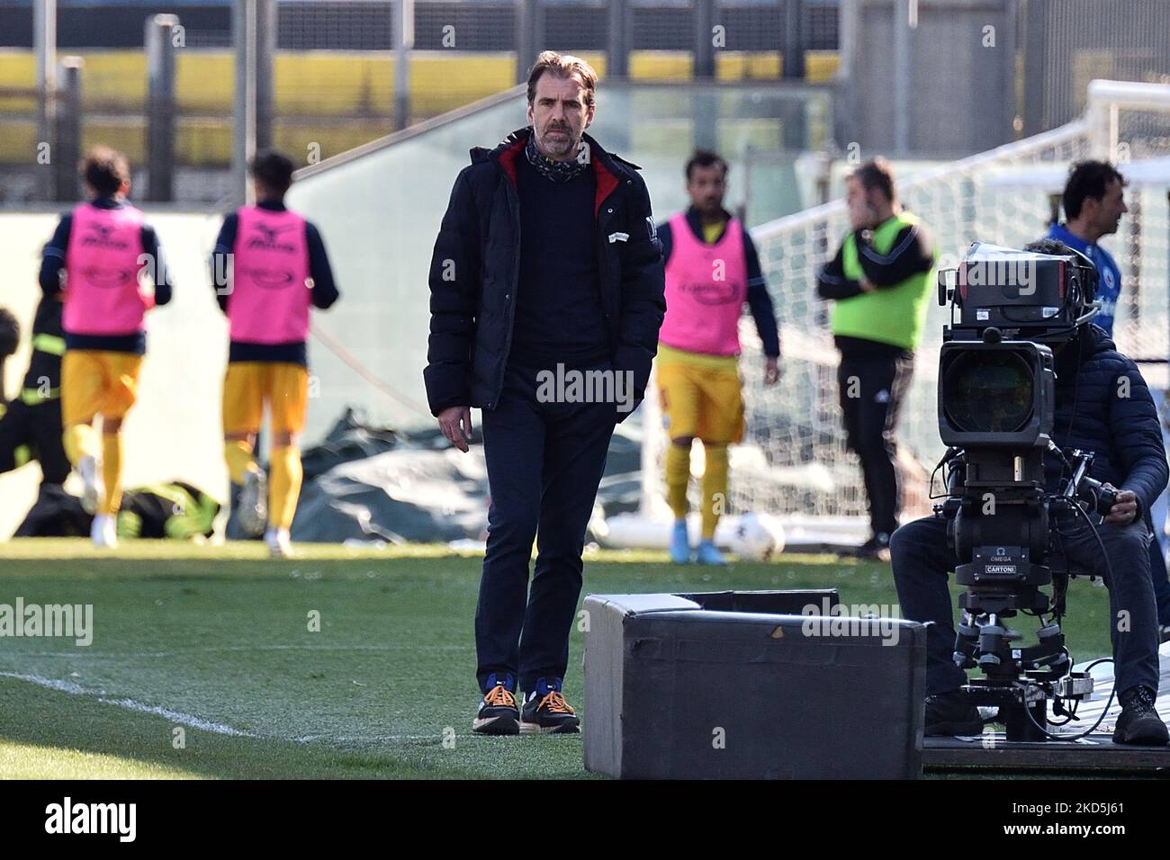 Entraîneur en chef de Cittadella Edoardo Gorini pendant le match de football italien série B AC Pise vs COMME Cittadella sur 20 mars 2022 à l'Arena Garibaldi à Pise, Italie (photo par Gabriele Masotti/LiveMedia/NurPhoto) Banque D'Images