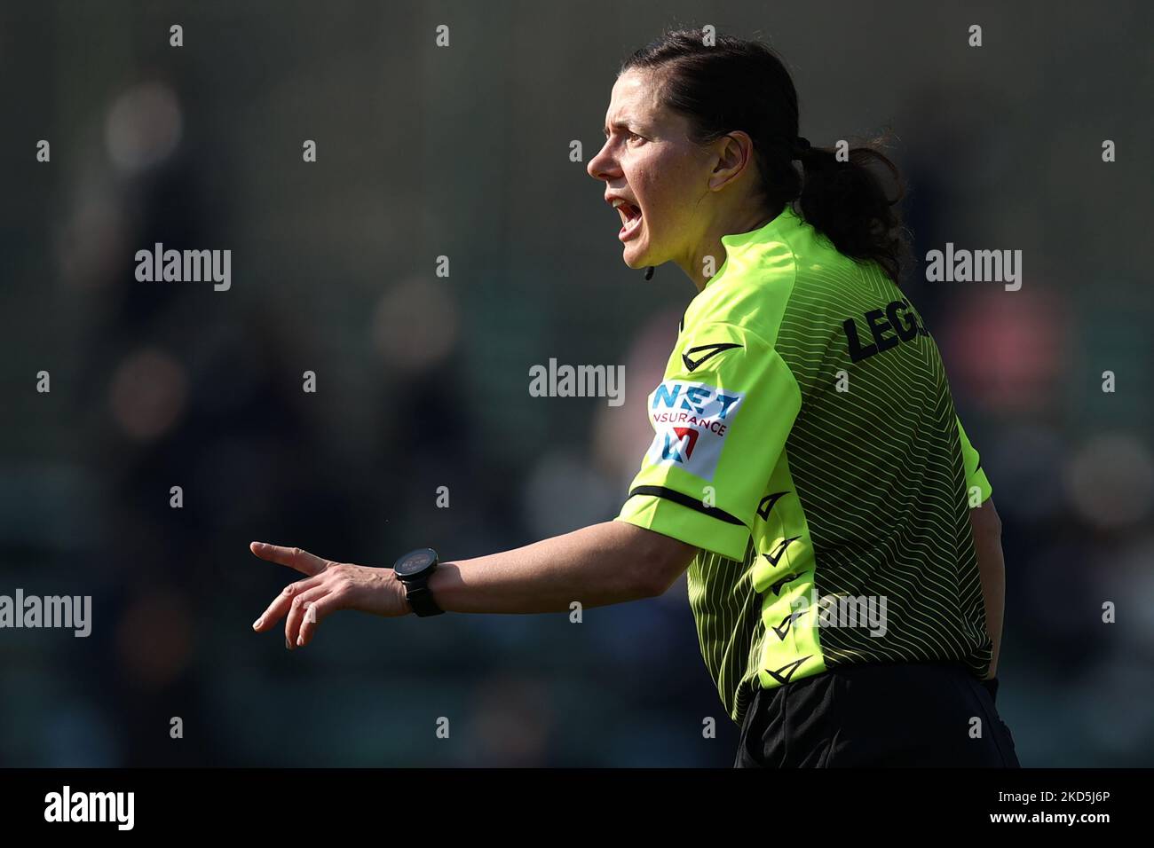 Kateryna Monzul 'Shouts pendant le football italien série A Women Match Inter - FC Internazionale vs UC Sampdoria on 20 mars 2022 au Suning Center de Milan, Italie (photo de Francesco Scaccianoce/LiveMedia/NurPhoto) Banque D'Images