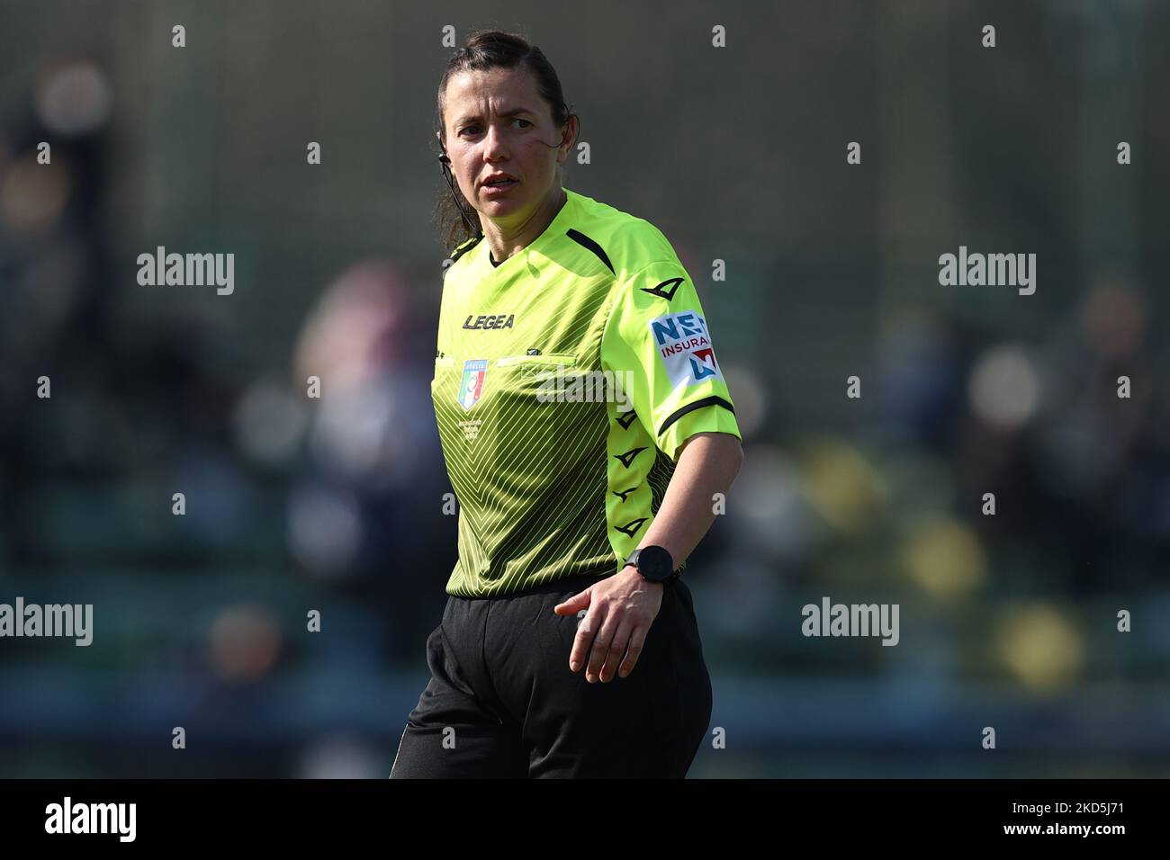 Kateryna Monzul' regarde pendant le match de football italien série A Women Match Inter - FC Internazionale vs UC Sampdoria on 20 mars 2022 au Suning Center de Milan, Italie (photo de Francesco Scaccianoce/LiveMedia/NurPhoto) Banque D'Images