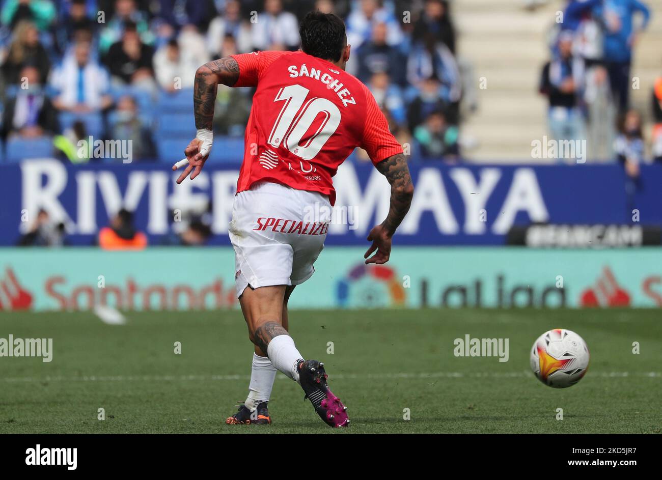 Antonio Sanchez lors du match entre le RCD Espanyol et le RCD Mallorca, correspondant à la semaine 29 de la Liga Santander, joué au stade RCDE, à Barcelone, le 20th mars 2022. (Photo de Joan Valls/Urbanandsport /NurPhoto) Banque D'Images