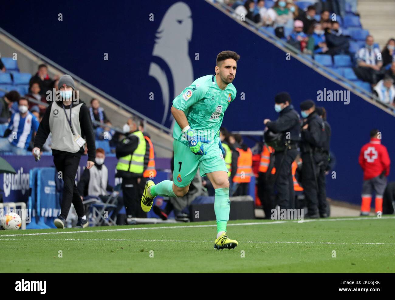 Oier Olazabal lors du match entre le RCD Espanyol et le RCD Mallorca, correspondant à la semaine 29 de la Liga Santander, joué au stade RCDE, à Barcelone, le 20th mars 2022. (Photo de Joan Valls/Urbanandsport /NurPhoto) Banque D'Images