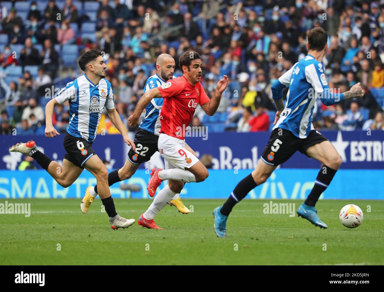 Abdon Prats lors du match entre le RCD Espanyol et le RCD Mallorca, correspondant à la semaine 29 de la Liga Santander, joué au stade RCDE, à Barcelone, le 20th mars 2022. (Photo de Joan Valls/Urbanandsport /NurPhoto) Banque D'Images