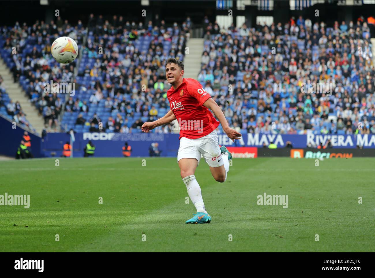 Giovanni Gonzalez lors du match entre le RCD Espanyol et le RCD Mallorca, correspondant à la semaine 29 de la Liga Santander, joué au stade RCDE, à Barcelone, le 20th mars 2022. (Photo de Joan Valls/Urbanandsport /NurPhoto) Banque D'Images