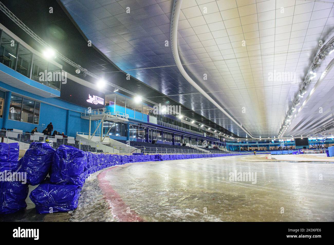 T. le Thialf de la patinoire pendant le ROLOEF THIJS BOKAAL au Thialf de la patinoire, Heerenveen, le vendredi 1st avril 2022. (Photo de Ian Charles/MI News/NurPhoto) Banque D'Images