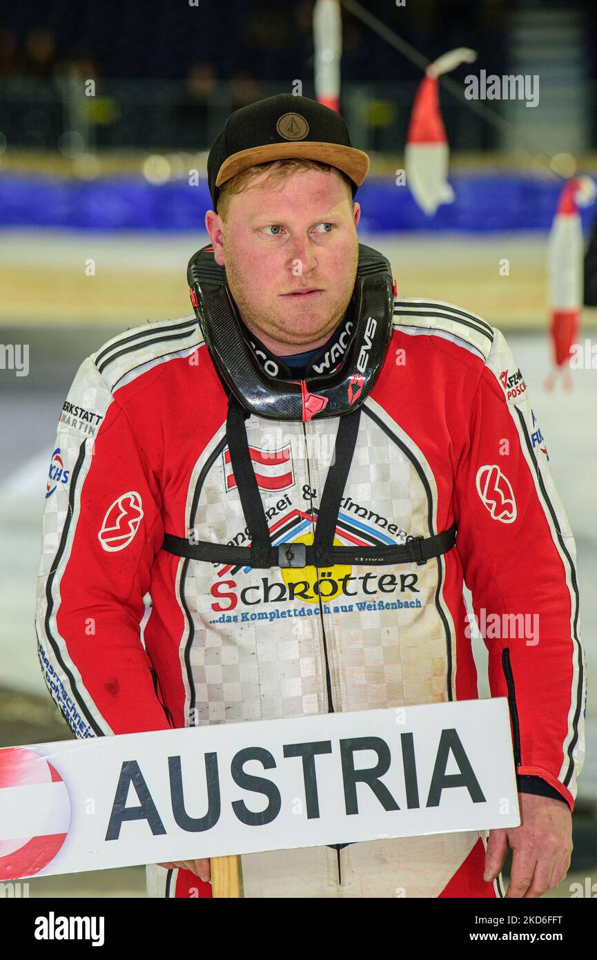 . Kevin Arzl (Autriche) pendant le ROLOEF THIJS BOKAAL à Ice Rink Thialf, Heerenveen le vendredi 1st avril 2022. (Photo de Ian Charles/MI News/NurPhoto) Banque D'Images