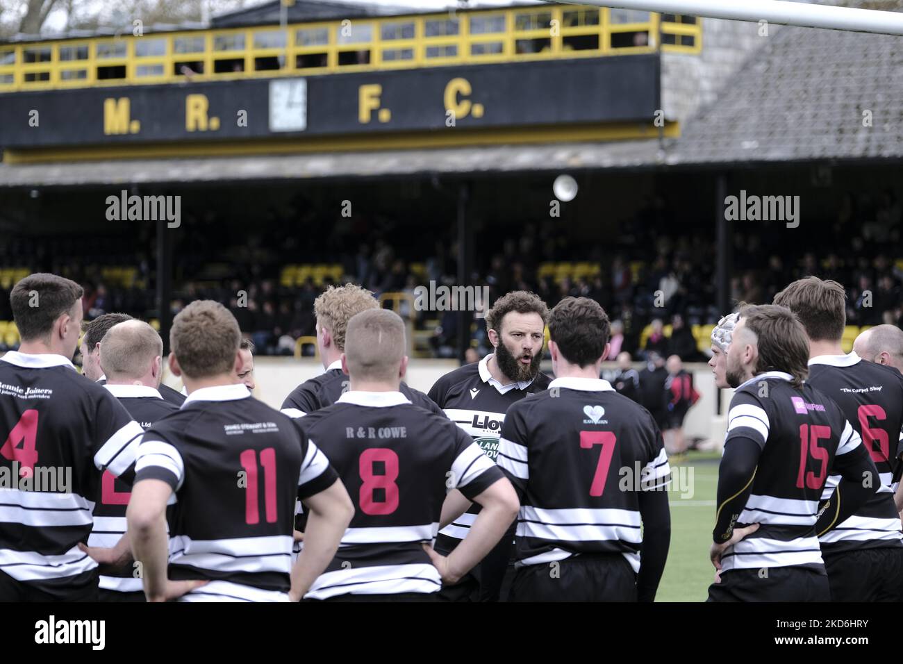 Bruce McNeil (Kelso RFC) donne des conseils de soutien aux copains pendant le match de Scottish Borders derby au rugby National One au Greenyards, Melrose le samedi 02 avril 2022, devant le célèbre Melrose Sevens le samedi prochain (9th avril 2022) (photo de Rob Gray/NurPhoto) Banque D'Images