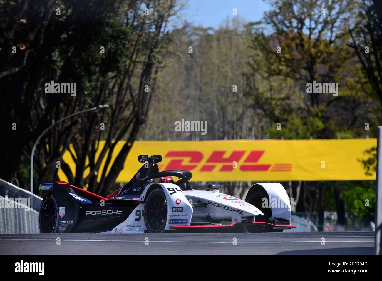 Lors de la qualification du jour 2 de Rome E-Prix, 5th tour du Championnat du monde de Formule E dans le circuit urbain de Rome, EUR quartier Rome, 10 avril 2022 (photo par Andrea Diodato/NurPhoto) Banque D'Images