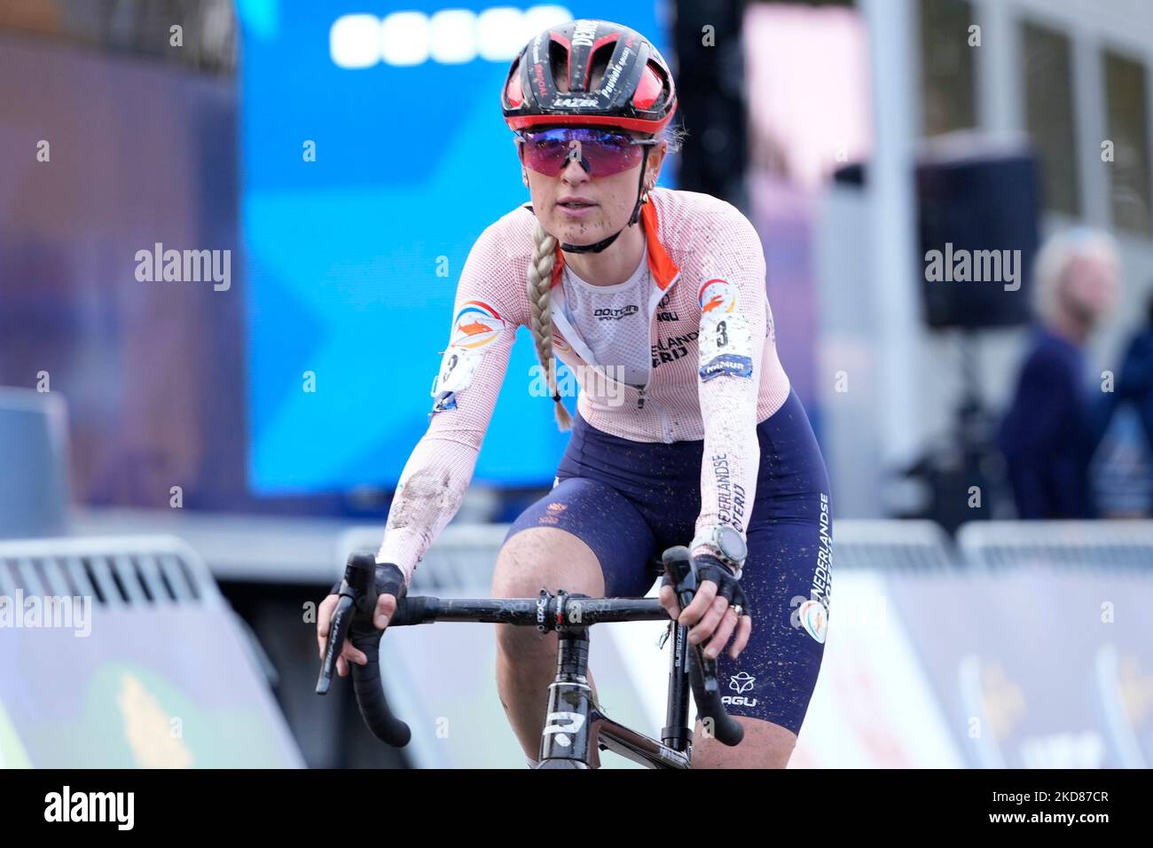 NAMUR, BELGIQUE - NOVEMBRE 5 : Denise Betsema des pays-Bas pendant la Croix Cyclo 2022 de l'UEC - course d'élite des femmes à la ville de Namur sur 5 novembre 2022 à Namur, Belgique (photo de Patrick Goosen/Orange Pictures) Banque D'Images