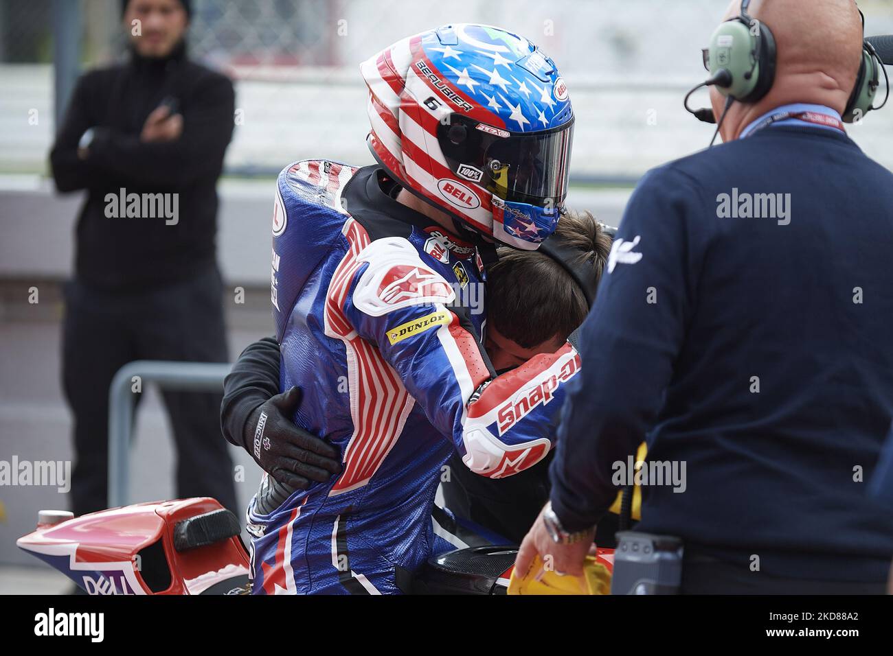 Cameron Beaubier (6) des États-Unis et de course américaine Kalex lors de la qualification de Grande Premio Tissot de Portugal à Autodromo do Algarve sur 23 avril 2022 à Lagoa, Algarve, Portugal. (Photo de Jose Breton/Pics action/NurPhoto) Banque D'Images