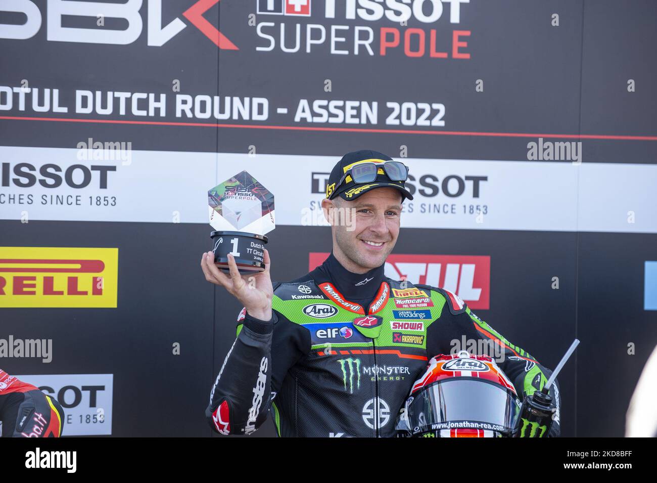 N°65 Jonathan Rea GBR Kawasaki ZX-10RR Kawasaki Racing Team WorldSBK pendant le World Superbike - SBK Motul Dutch Round - FIM Superbike World Championship 2022 - Superpole Race on 24 avril 2022 au circuit TT Assen d'Assen à Assen, pays-Bas (photo par Otto Moretti/LiveMedia/NurPhoto) Banque D'Images