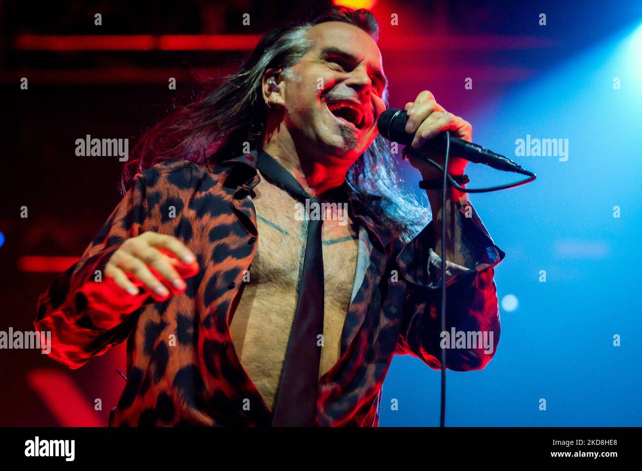 Piero Pelu' pendant le concert de musique Litfiba - Ultimo Girone 1980-2022 sur 26 avril 2022 au Gran Teatro Geox à Padoue, Italie (photo d'Alessio Marini/LiveMedia/NurPhoto) Banque D'Images