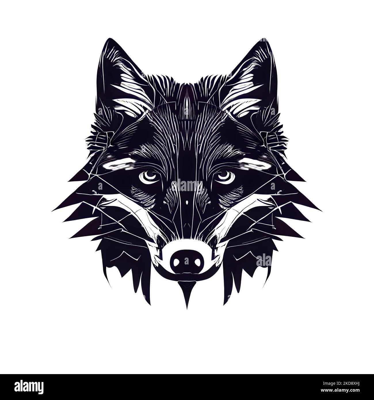 Tête de loup Noir - RyNy-Design - DesignerBox