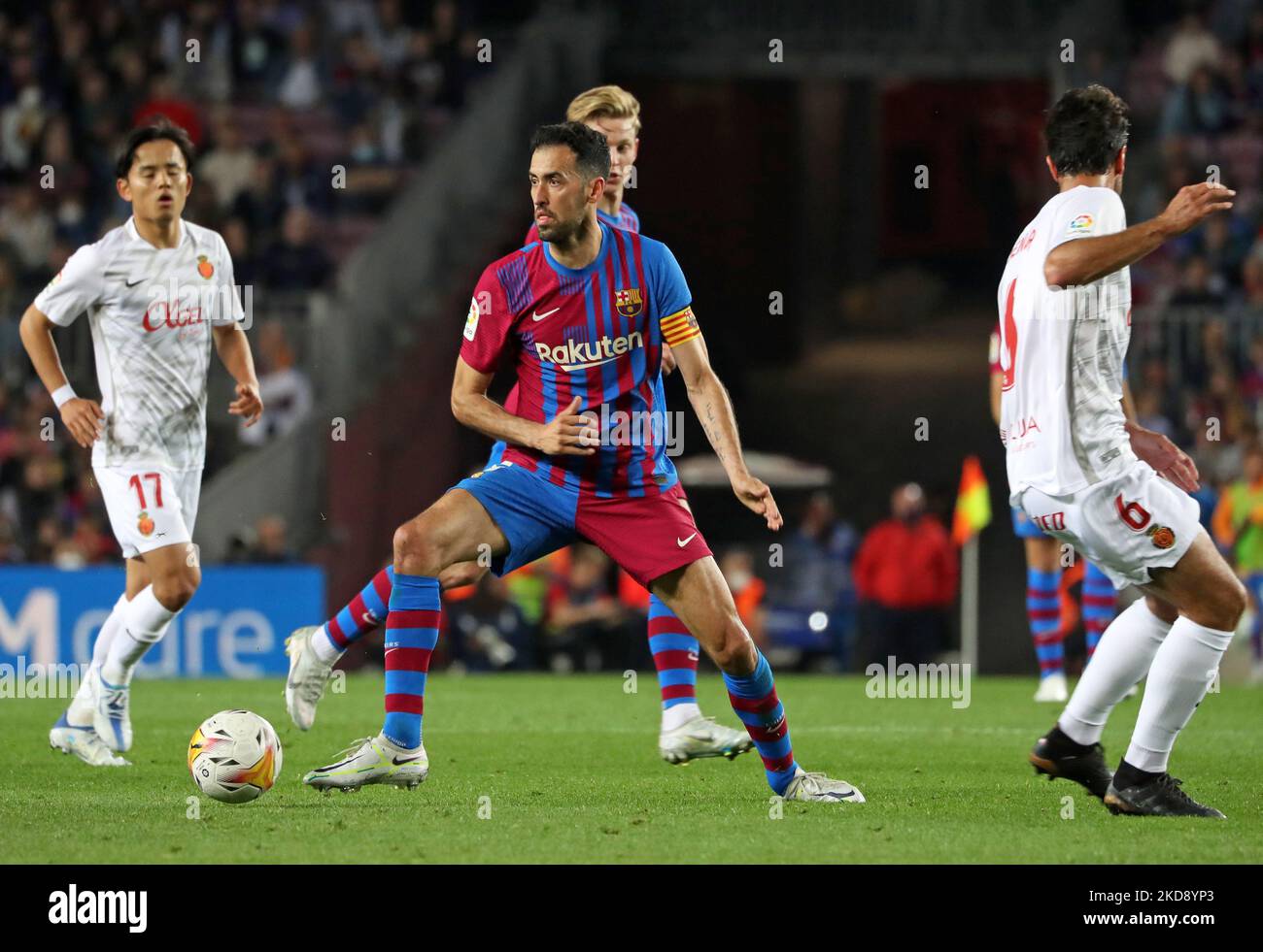 Sergio Busquets lors du match entre le FC Barcelone et le RCD Mallorca, correspondant à la semaine 34 de la Liga Santander, joué au stade Camp Nou, à Barcelone, le 1st mai 2022. (Photo de Joan Valls/Urbanandsport /NurPhoto) Banque D'Images