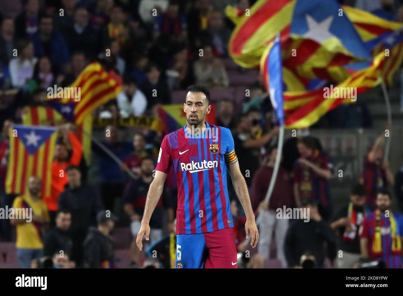 Sergio Busquets lors du match entre le FC Barcelone et le RCD Mallorca, correspondant à la semaine 34 de la Liga Santander, joué au stade Camp Nou, à Barcelone, le 1st mai 2022. (Photo de Joan Valls/Urbanandsport /NurPhoto) Banque D'Images