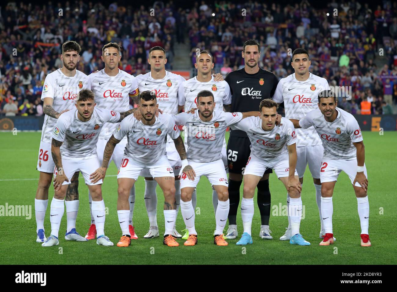 L'équipe de Majorque, pendant le match entre le FC Barcelone et le RCD Mallorca, correspondant à la semaine 34 de la Liga Santander, a joué au Camp Nou Stadium, à Barcelone, le 1st mai 2022. (Photo de Joan Valls/Urbanandsport /NurPhoto) Banque D'Images
